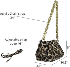img 1 attached to Dumpling Shoulder Clutch Chunky Yellow Women's Handbags & Wallets