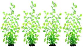 img 4 attached to 🐠 16'' Tall Artificial Natural Fish Tank Decorations for Betta Fish & Other - Green 4 Pack