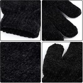 img 2 attached to Stylishly Warm: Cooraby Chenille Stretchy Cashmere Knitted Boys' Accessories