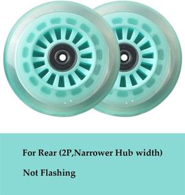 img 2 attached to 🚗 WHEELGOO Wiggle Car Polyurethane Upgrade Wheels Set (Front, 2P Light Up) + Swing Car Tires Pack (Rear, 2P Narrower) - Ideal Replacement for Original Plasma Car, Lil Rider, and Other Ride-on Toys