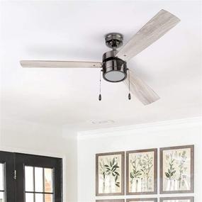 img 3 attached to 🌀 Madrona Ceiling Fan, 52 inch, Gun Metal Finish by Portage Bay