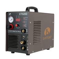 🔌 lotos ct520d 50 amp air plasma cutter, 200 amp tig stick mma arc welder combo 3 in 1 machine, 1/2 inch clean cut, brown logo