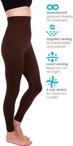 img 1 attached to Homma Premium Plus Size High Waist Tummy Control Compression Leggings