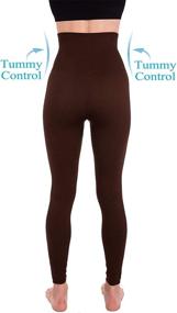 img 2 attached to Homma Premium Plus Size High Waist Tummy Control Compression Leggings