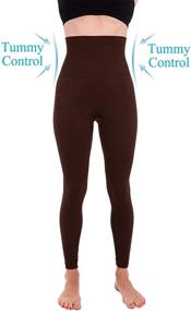 img 3 attached to Homma Premium Plus Size High Waist Tummy Control Compression Leggings