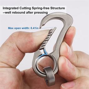 img 2 attached to TISUR Titanium Carabiner Keychain 🔑 for Men's Accessories in Keyrings & Keychains