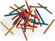 🎨 darice wood craft sticks - multi-colored - ideal for craft projects - vibrant colors - durable wood sticks for kids, classrooms, home and more - pack of 200, 2.7" long logo