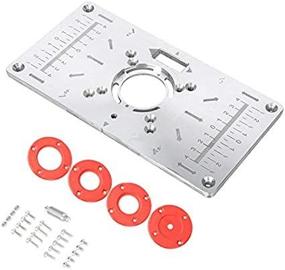 img 1 attached to 🔧 Woodworking Router Table Insert Plate, Router Templates, Trimming Machine Flip Board, Aluminum Table Insert Plate for Woodworking