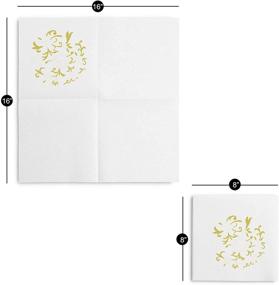 img 1 attached to 🍽️ Luxurious Large Linen-Feel Paper Napkins 16'' x 16'' - Pack of 100 Disposable Cloth-Like Napkins - Soft and Absorbent For Lunch, Dinner, Parties, Weddings, Restaurants, or Events