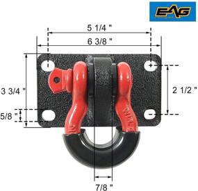 img 1 attached to 🔴 EAG D-Ring Shackles with Mount, Red D-Rings, Black Isolators, and Mount Brackets, Pair