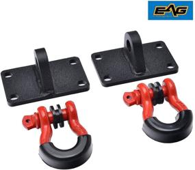 img 3 attached to 🔴 EAG D-Ring Shackles with Mount, Red D-Rings, Black Isolators, and Mount Brackets, Pair