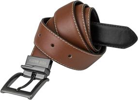 img 2 attached to Stylish Steve Madden Reversible Leather Feather Men's Belt Accessories for Versatile Fashion