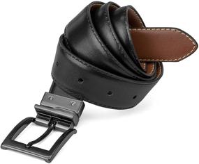 img 1 attached to Stylish Steve Madden Reversible Leather Feather Men's Belt Accessories for Versatile Fashion