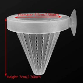 img 3 attached to 🐟 DGZZI Cone Feeder 4PCS - White Fish Tank Feeding Cone Cups for Red Worms with Suckers
