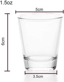 img 3 attached to 🥃 Set of 4 Clear Shot Glasses with Heavy Base - 1.5 oz Shot Glass Pack