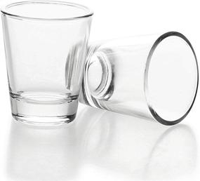 img 1 attached to 🥃 Set of 4 Clear Shot Glasses with Heavy Base - 1.5 oz Shot Glass Pack