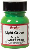 angelus leather paint light green logo