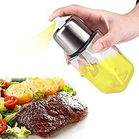 img 1 attached to Olive Oil Sprayer for Cooking and Grill, Trigger Sprayer Bottle for BBQ, Dispenser for Cooking Oil