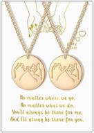 👯 bff heart necklace for 2: perfect friendship set for women and girls – best friend necklaces for birthdays or christmas gifts logo