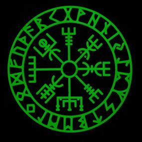 img 3 attached to 🌌 Glow-in-the-Dark Vegvisir Viking Compass Norse Rune Morale Tactical Patch with Tactical Fastener - LEGEEON PVC Rubber 3D Design