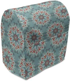 img 4 attached to 🌸 Lunarable Mandala Stand Mixer Cover - Oriental Pattern with Blooming Flowers: Organize and Protect Your Kitchen Appliance with Pockets - 6-8 Quarts Vermilion Turquoise