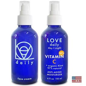 img 4 attached to 🍊 Daily Vitamin C Moisturizer for Face - Anti Aging Cream, 97% Natural Facial Lotion for Women & Men - Cruelty-Free Skin Care - Large 4 Fl. Oz