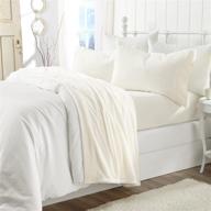 🛏️ cozy velvet plush sheet set: extra soft micro fleece bedding with deep pockets - queen size, white - velvet luxe collection logo