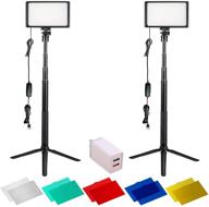top-quality 2 packs photography lighting 120 led lights kits for professional 📸 shooting and streaming - stream light for video recording, youtube, cameras and studio equipment logo