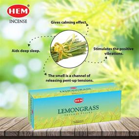 img 2 attached to 🍋 HEM Lemongrass Incense Sticks - 6 Packs (20 Scented Sticks Each) for Relaxation and Meditation