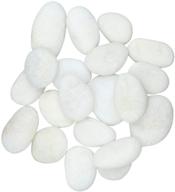 craft rocks for rock painting: 20 big smooth stones, 6 lb. white river rocks, painting supplies for adult & kids logo