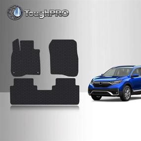 img 4 attached to 🚗 Набор аксессуаров для пола TOUGHPRO Honda CRV (передняя + 2-я ряды) Всепогодные тяжелые - сделано в США - черный резиновый 2017-2022