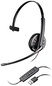 img 1 attached to 🎧 Plantronics 89918-79 Black Wire C310 On-Ear Wired Headset in Gray