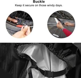 img 3 attached to Outdoor Waterproof Bike Cover for 2 or 3 Bikes - Rain, Sun, UV, Dust & Wind Proof with Lock Hole - Heavy Duty Black Bicycle Covers for Mountain, Road & Electric Bikes