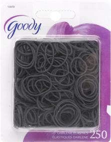 img 1 attached to 💁 Goody Classics Hair Rubberband: Black, 250 Count (Pack of 3) - Premium Quality Hair Accessories