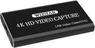 📹 wiistar hdmi захват карта аудио и видео - hdmi в usb 2.0 1080p тип c записывающий блок захвата видеоигр - поддержка hdmi 4k30hz проходной выход - прямая трансляция xbox ps4 camera логотип