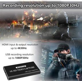 img 1 attached to 📹 Wiistar HDMI Capture Audio Video Capture Cards - HDMI to USB 2.0 1080P Type C Video Game Capture Recording Box - Support HDMI 4K30Hz Loop Out - Live Streaming Xbox PS4 Camera