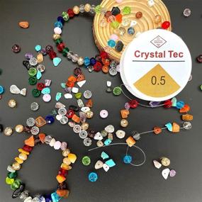 img 2 attached to Jewelry Making Kit with Crystal Beads Assortment - Briolette Glass and Gemstone Beads, Wire Ring Making Kit, Jewelry Supplies for Necklaces, Earrings, Bracelets - Beads Kit for Adult Crafts
