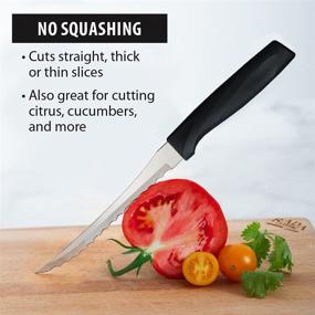 img 3 attached to 🍅 Rada Cutlery Anthem Series 9-Inch Tomato Slicing Knife - Stainless Steel Blade with Black Resin Handle for Enhanced Comfort and Precision Slicing