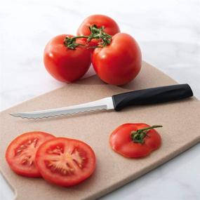 img 1 attached to 🍅 Rada Cutlery Anthem Series 9-Inch Tomato Slicing Knife - Stainless Steel Blade with Black Resin Handle for Enhanced Comfort and Precision Slicing