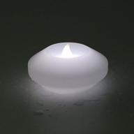 set of 4 water floating led wax flicker candles, 3 inch, ideal for wedding or party decoration in white color логотип