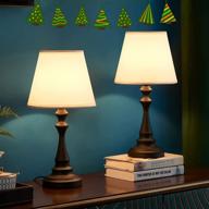 touch table lamps for bedrooms set of 2: small bedside lamps 🛋️ with 3 way dimmable function - perfect for living room and christmas decorations логотип