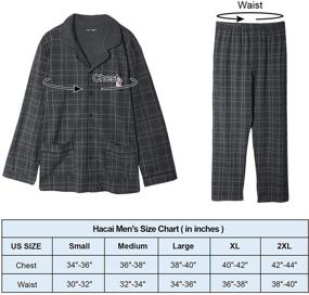 img 1 attached to 👚 HACAI Cotton Button-Down Pajamas Sleepwear