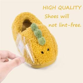 img 2 attached to 🦖 Dinosaur Toddler Bedroom Slippers for Boys - PJZHJ Shoes