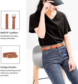 img 3 attached to Stylish Leather Belts for Women by MORELESS: Elevate Your Fashion with Top Women's Accessories