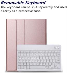 img 3 attached to Versatile Samsung Galaxy Tab S7 2020 T870 T875 Keyboard Leather Case: 7 Color Backlit, Slim Design, Wireless Bluetooth, Stand Function, Rose Gold