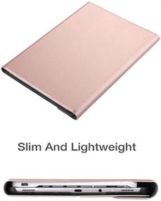 img 2 attached to Versatile Samsung Galaxy Tab S7 2020 T870 T875 Keyboard Leather Case: 7 Color Backlit, Slim Design, Wireless Bluetooth, Stand Function, Rose Gold