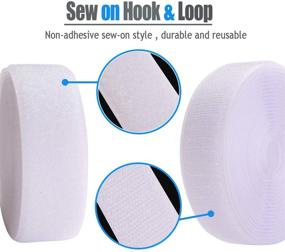 img 2 attached to Sew on Hook and Loop Style White Nylon Strips - 3/4 Inch Non-Adhesive Back Fabric Fastener Tape, 12.6 Yard