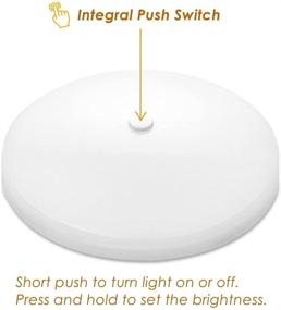 img 3 attached to acegoo 12V Dimmable LED Puck Light for Camper Van, RV Boat Ceiling Dome Light with Push Dimmer Switch, Surface Mount Down Light for Travel Trailer, Truck, Caravan Interior Lighting (Warm White)