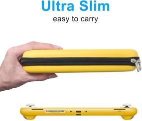 img 1 attached to 🎮 Switch Lite Accessories Kit: Ultimate Bundle with Carrying Case, TPU Protective Cover, Screen Protector, and Thumb Grips - Vibrant Yellow Edition