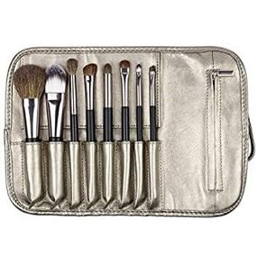 img 1 attached to 💄 Matto Travel Makeup Brushes - 8-Piece Brush Set with Travel Pouch Bag - Includes 5 Natural Goat Hair and 3 Synthetic Fiber Makeup Brushes